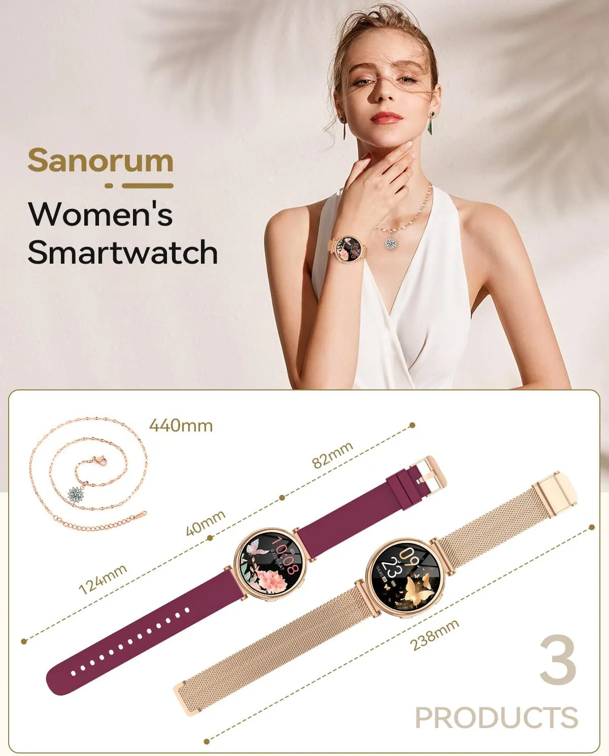 Montre Connectée Femme Avec Notifications – Image 8