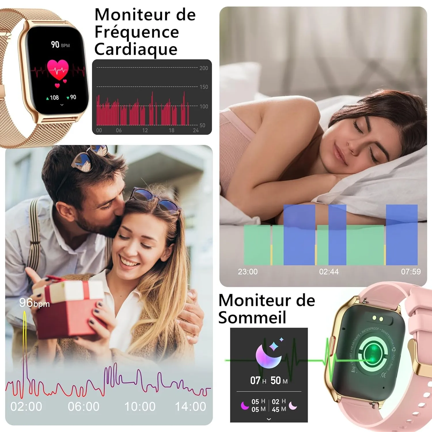 Montre Connectée Femme Carrée – Image 4