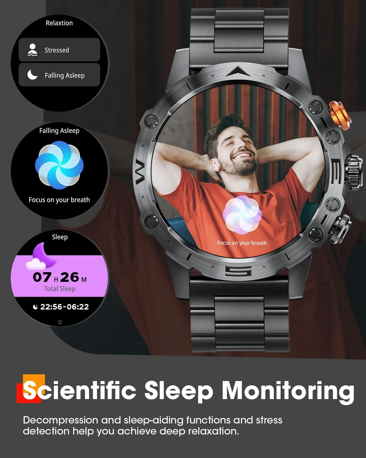 Montre Connectée Acier Homme – Image 4