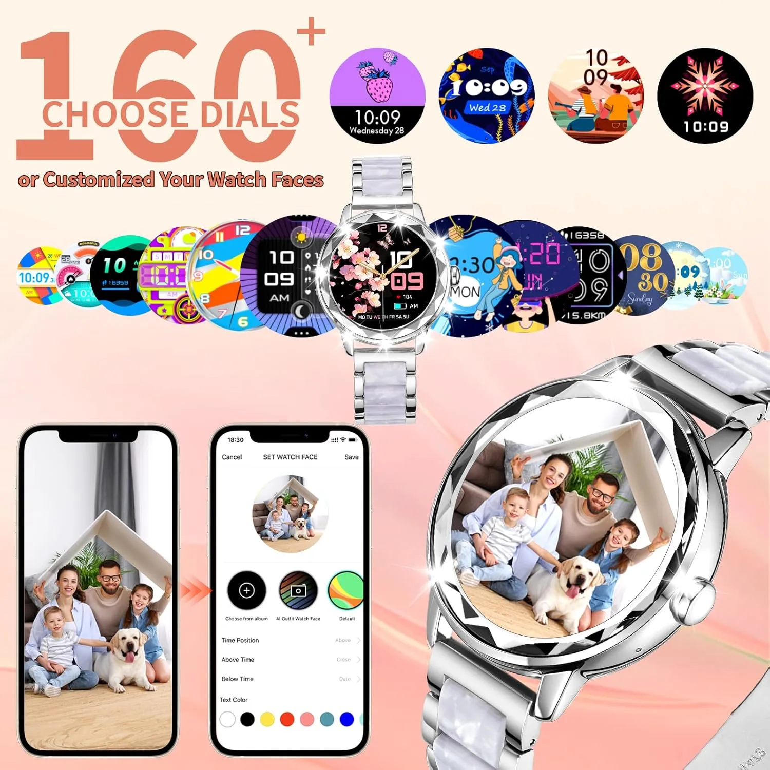 Montre Connectée Femme Élégante Argent – Image 7