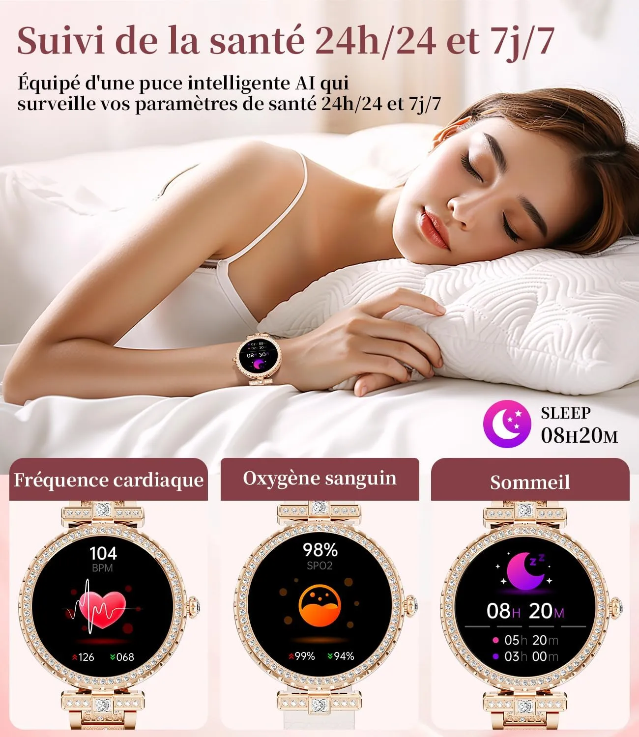Montre Connectée Femme Paillette – Image 5