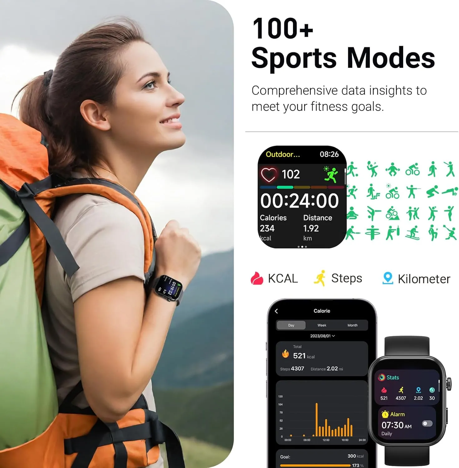 Montre Connectée Waterproof Compatible iPhone – Image 3